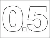 #0.5 Vinyl Depth Marker Stencil 8 Inch x 6 Inch with 4 Inch Lettering