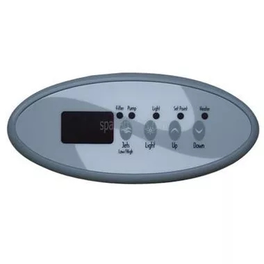 01560-390, D1 Spas ’98 Gecko Topside Upper Control Panel with Inlay **Replaces 01560-278**