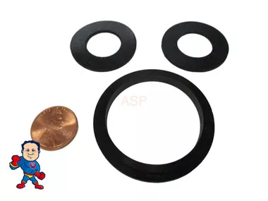 (1) Complete Set of (3) Gaskets (1) 2″ Lip Gasket (2) 1″ Thread Split Nut Gasket only for Air Union Saluspa Lay-Z-Spa™ Hydro-Force™ Airjet™ “A” & “B/C” Couplings