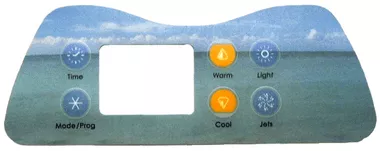 11-0034-77, Artesian Spas Overlay, Island, 6 Button, 1 Pump