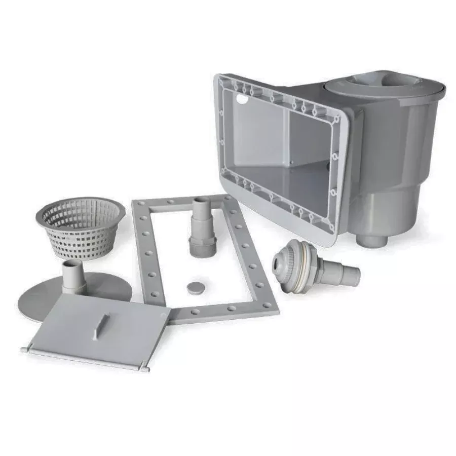 12 inch Wide Mouth Above Ground Skimmer and Return Jet Kit (Grey)