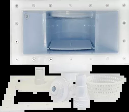 12 inch Wide Mouth Above Ground Skimmer and Return Jet Kit (White)