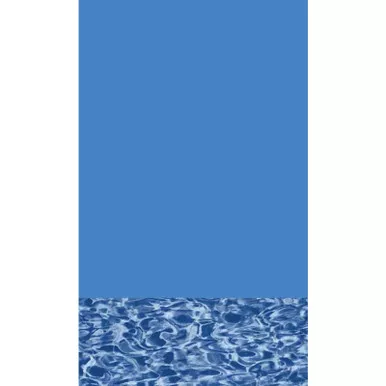 15' Round Standard Gauge Blue Wall/Swirl Bottom Overlap Liner 48"/52"