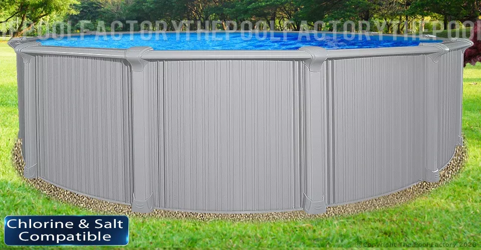 15'x54" Intrepid - Extruded Aluminum Round Pool With Interlocking Wall