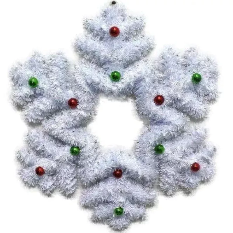 18″ 2D Tinsel Snowflake Wreath