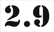 #2.9 Reusable Depth Marker Stencil – 10 Inch x 6 Inch with 4 Inch Lettering