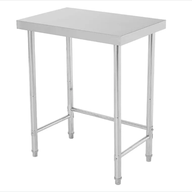 28″L X 18″W X 35″H Stainless Steel Table Commercial Kitchen Prep Table, Open Base, Durable, Weather-Resistant, Silver