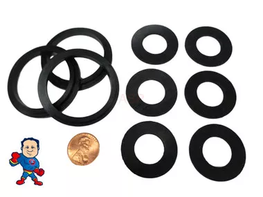 (3) Complete Set of (9) Gaskets (3) 2″ Lip Gasket (6) 1″ Thread Split Nut Gasket only for Air Union Saluspa Lay-Z-Spa™ Hydro-Force™Airjet™ “A” & “B/C” Couplings