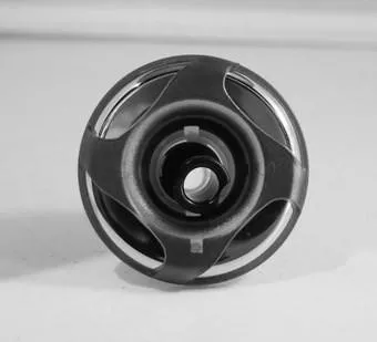 3" Dynasty Spa Jet, Mini Storm, Threaded, Directional, Blk/Mtl, 4 Swirl, 14246