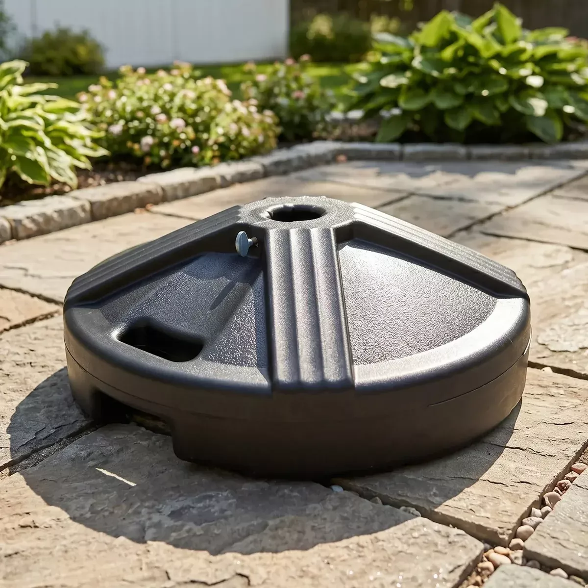 50 lbs. Cement Filled Resin Umbrella Base - Black