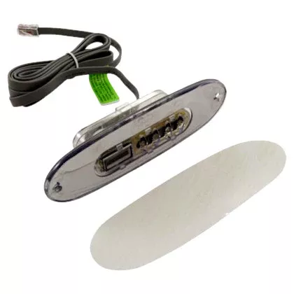 53999 BalboaTopside 4-button Control Panel VL260, No Overlay, Oval, Clear Bezel