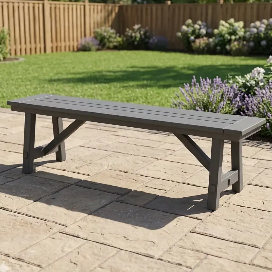 60" Farmhouse Backless Bench