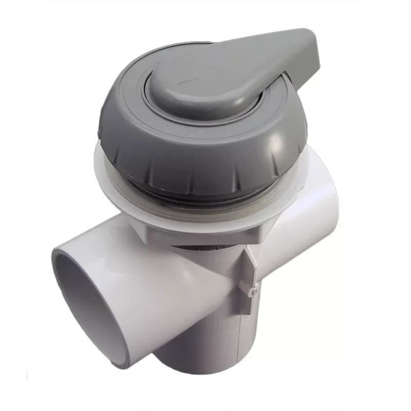 600-3067 Waterway3 Way 2" Diverter Valve, Notched Gray