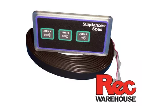 6600-862 Sundance Spaside Control, 850 Remote, 1999 Maxxus, 3-Button, LCD, Jets1-Jet2-Jet3, w/Ribbon Style Plug