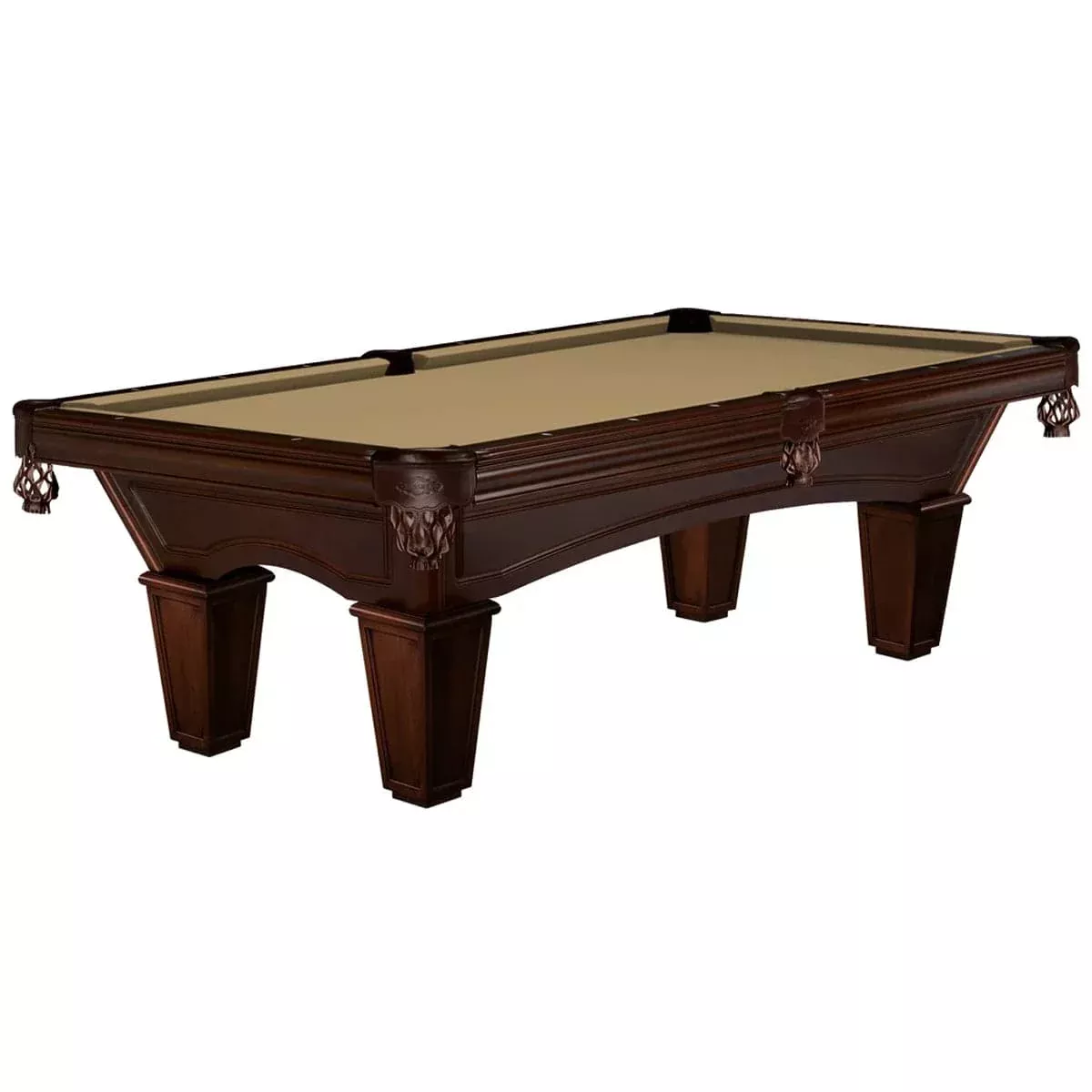 7' Brunswick Glenwood Pool Table W/ Tapered Legs - Espresso