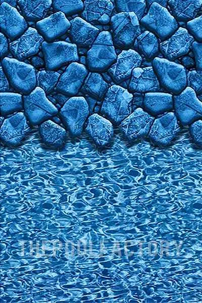 7'x13' Oval Overlap Boulder Swirl Liner - 25 Gauge
