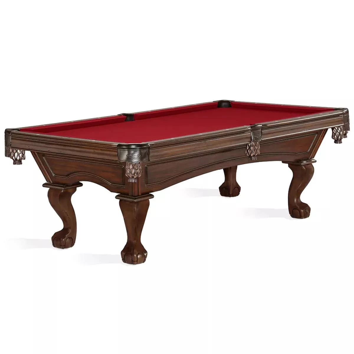 8' Brunswick Glenwood Pool Table W/ Ball & Claw Legs - Tuscana