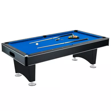 8 Foot Hustler Pool Table- MDF - Blue Felt