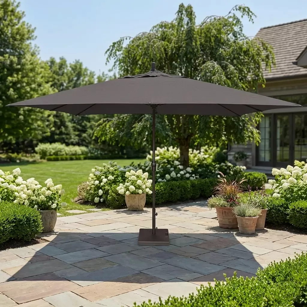 8'x11' Designer Umbrella - Canvas Coal