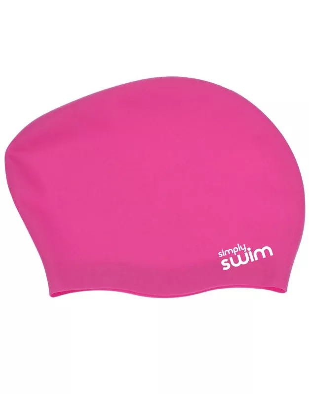 Adult Long Hair Silicone Swim Cap – Solid Colours