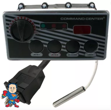 Analog Topside Control, Air, Tecmark, 115V, 4-Button, Temp Display w/10' Cable & Overlay, Command Center