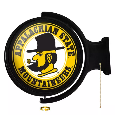 Appalachian State Mountaineers Mascot Logo Rotating Lighted Wall Sign