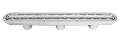 AquaStar 32CDFL101 Channel Drain 32" 3-Port Sump VGB - White