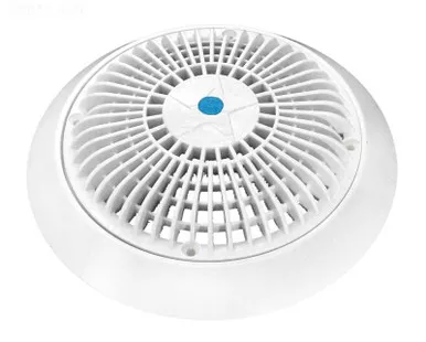 AquaStar 8" Round Star Sumpless Suction Outlet Cover, Ring & Frame- White - A8R101