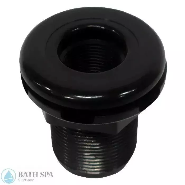 Balboa 3/4″ NPSM Body Slip Socket With Gasket and Lock Nut [Black] (11-1100BLK)