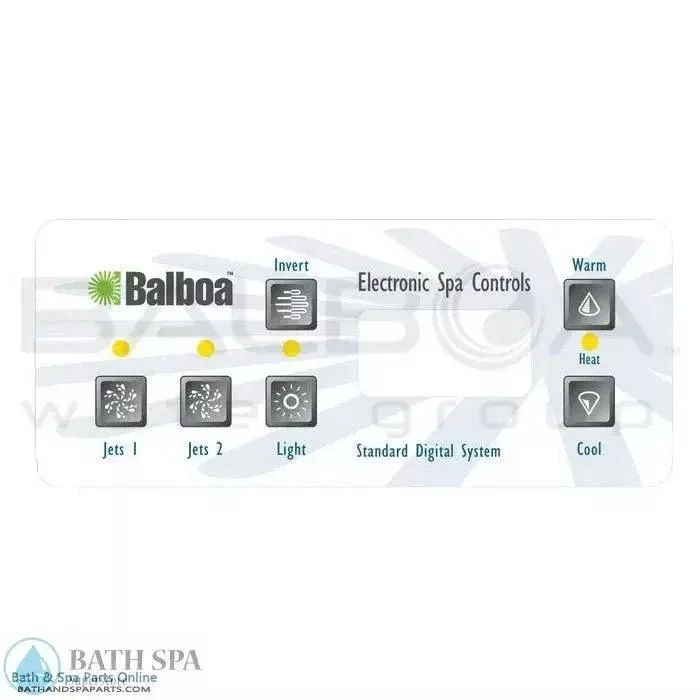 Balboa 6-Button Serial Standard Retro Topside Panel Overlay (11854)