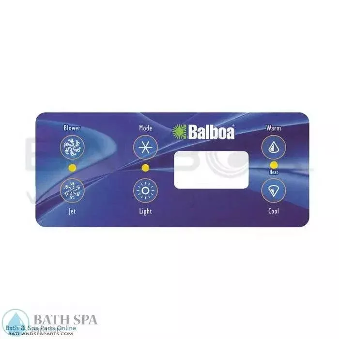 Balboa 6-Button Serial Standard Topside Panel Overlay [1-Jet] (10868)