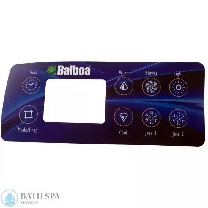 Balboa 8-Button Serial Deluxe Topside Panel Overlay (10763)