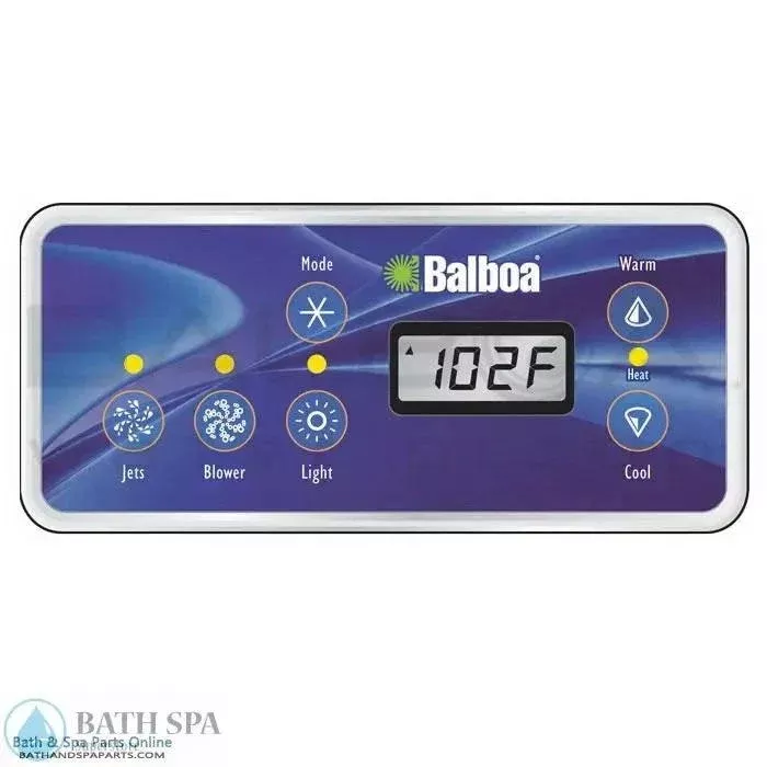 Balboa E8 Serial Standard Spa Topside Panel [6-Button] (54157-01)