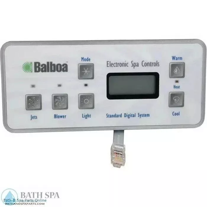 Balboa E8 Serial Standard Spa Topside Panel [6-Button] (54157)