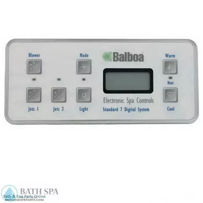 Balboa VL701S Serial Standard Digital Spa Topside Panel [2 Pump, Blower, Lite] (53189-01)