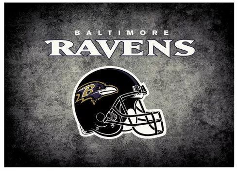Baltimore Ravens 6'X8' Distressed Rug