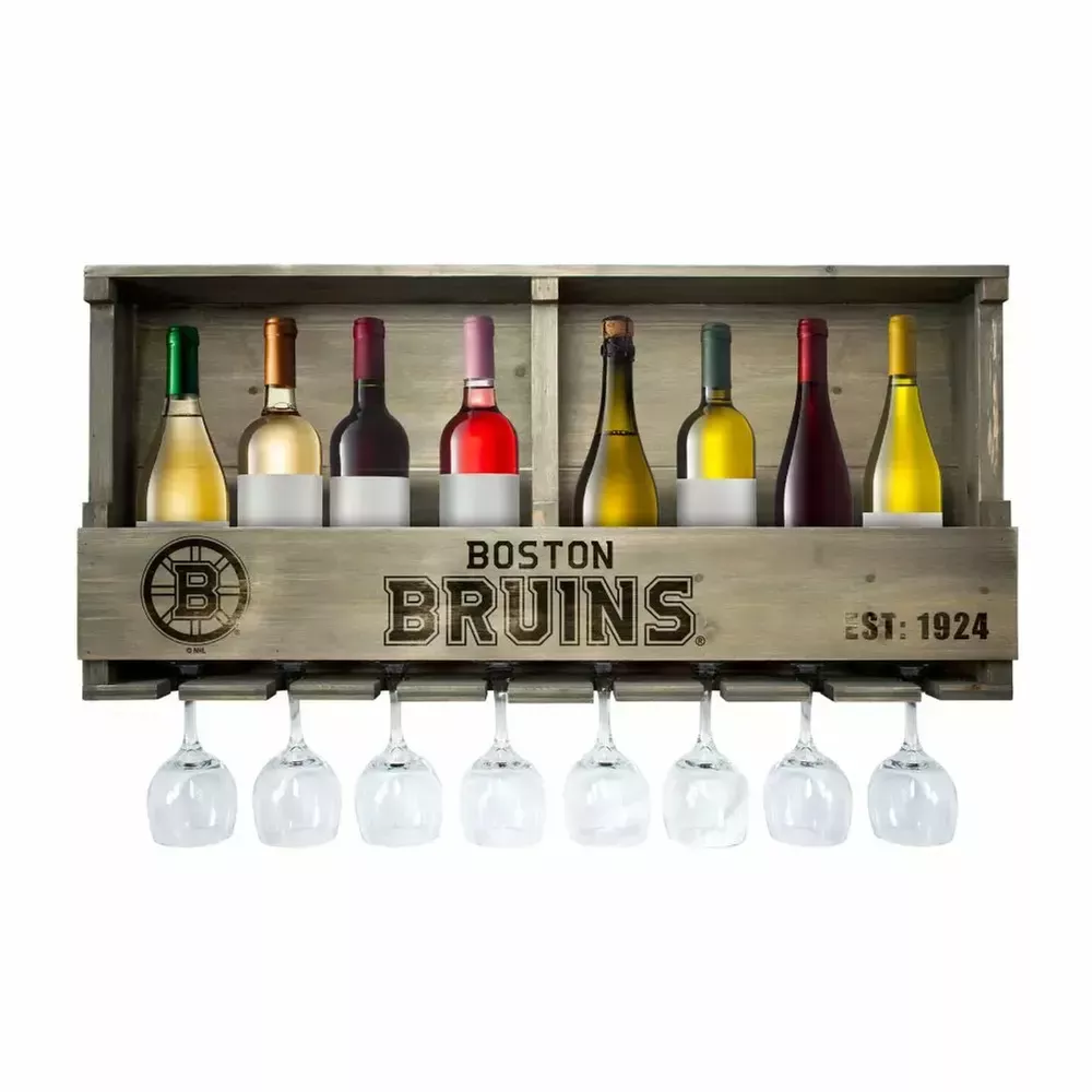 Boston Bruins Reclaimed Bar Shelf