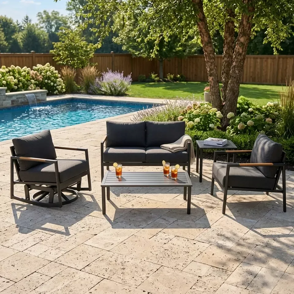 Capri 5 Piece Loveseat Chat Group