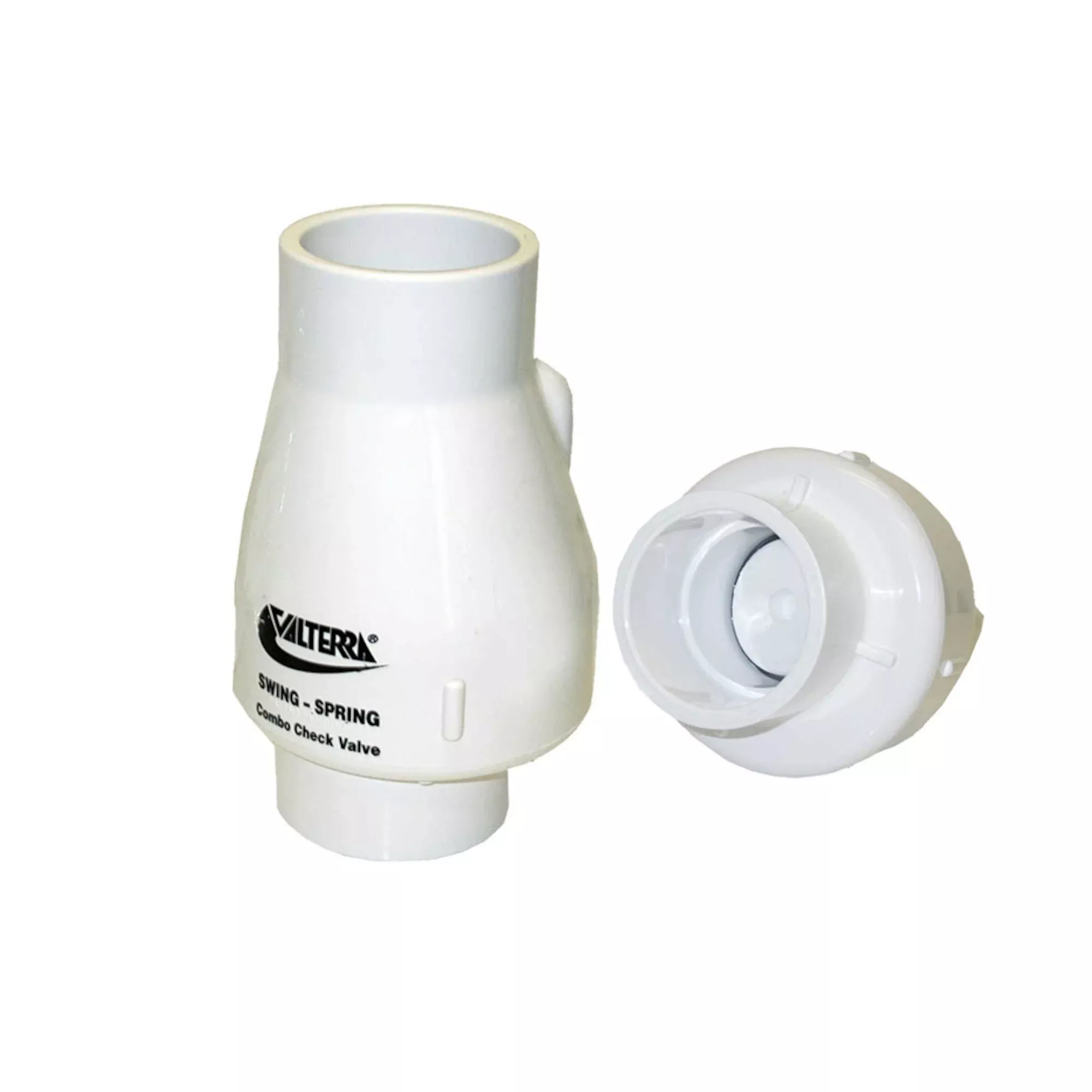 Check Valve, Valterra, Swing/Spring, 2″ Slip x 2″ Slip, White : 200-20