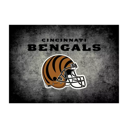 Cincinnati Bengals 6'X8' Distressed Rug