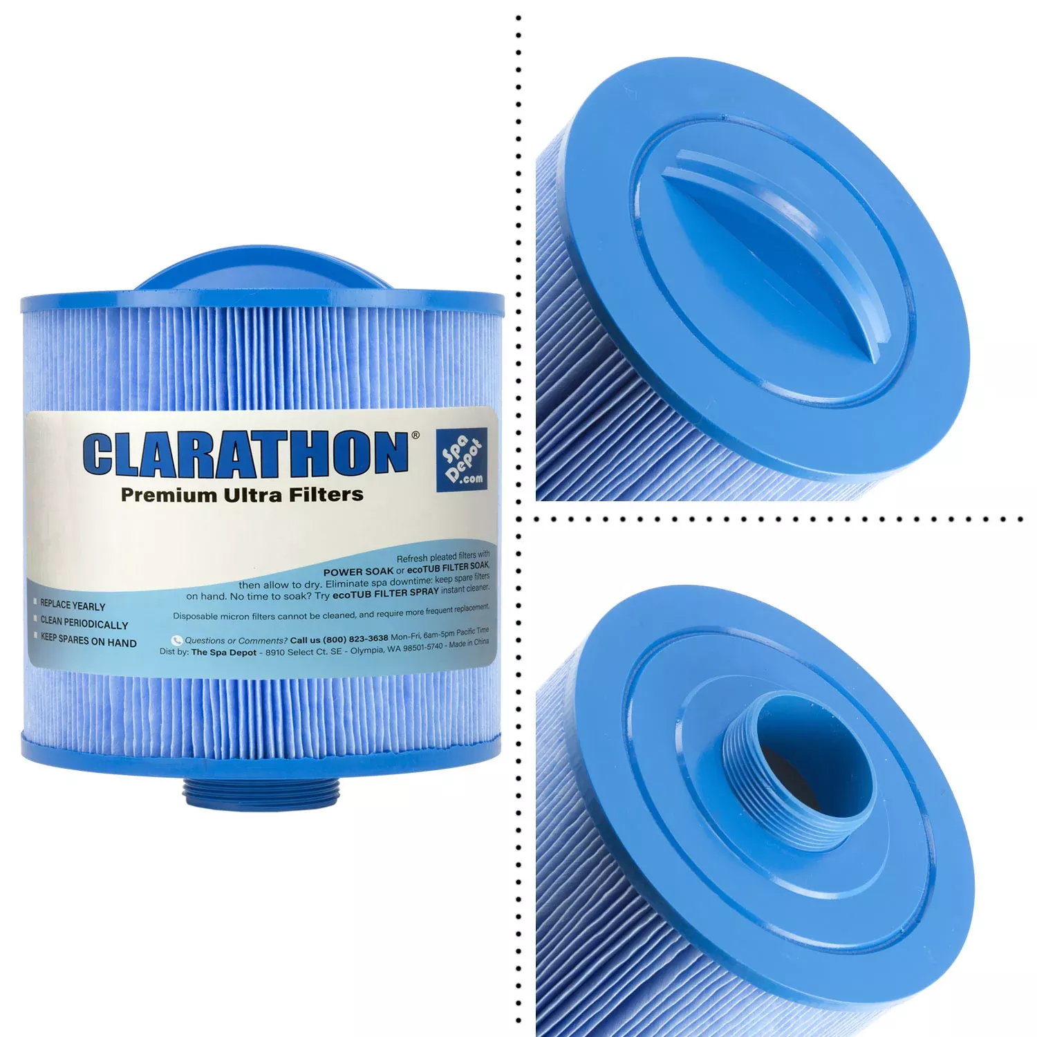 Clarathon PMA-EP2 Microban Spa Filter for Master Spas PMA40SV-F2M-M