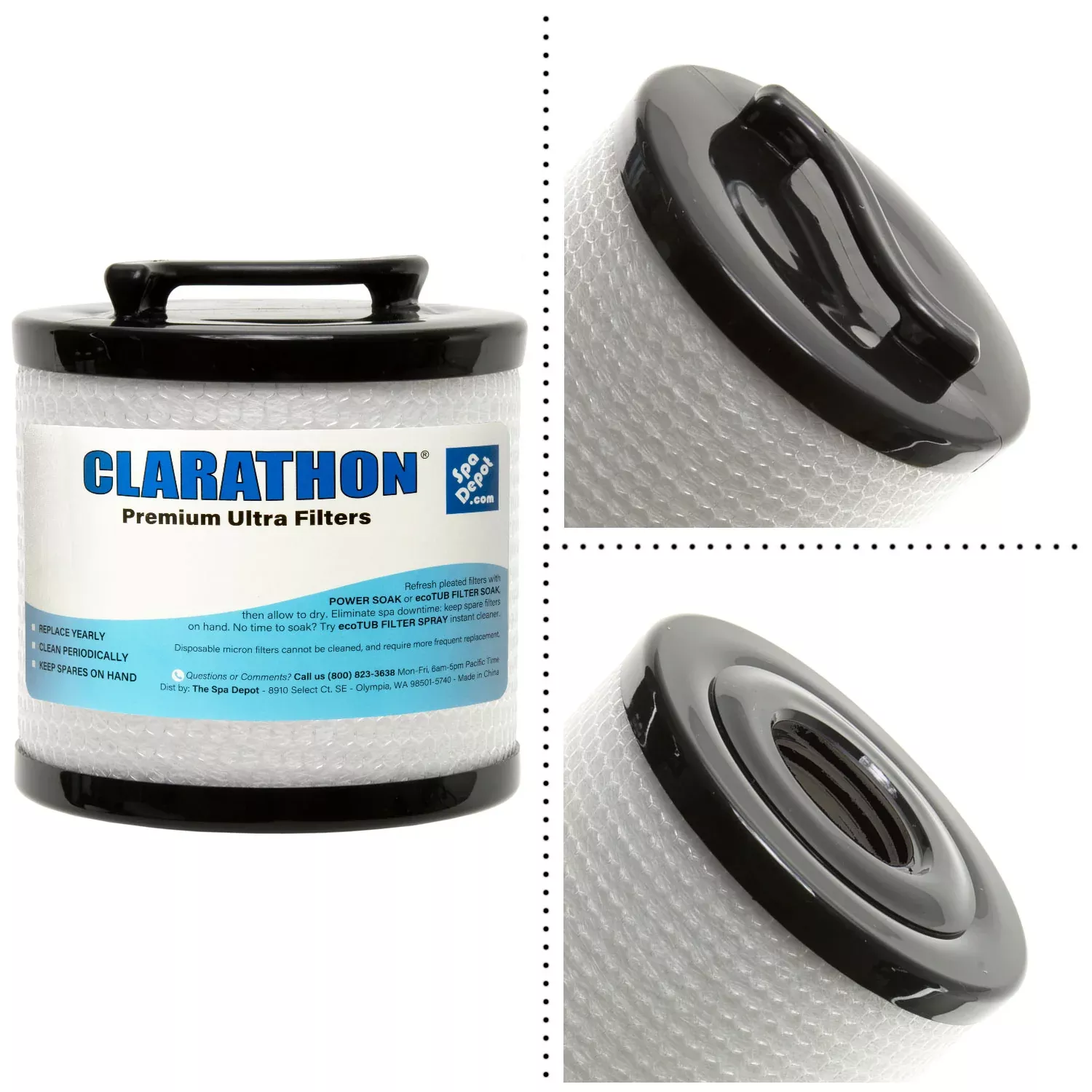 Clarathon PP0011 Disposable Spa Micro Filter for Arctic/Coyote Spas Stubby PRT-00011