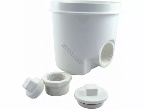 CMP 2" x 1.5" FIP White Main Drain Sump Bottom Port