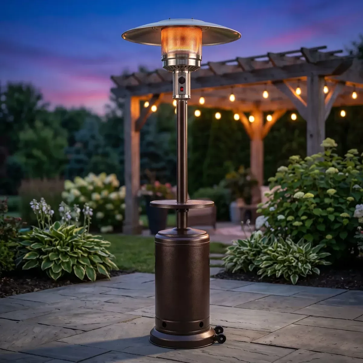 Commercial 48K BTU Patio Heater - Hammer Bronze