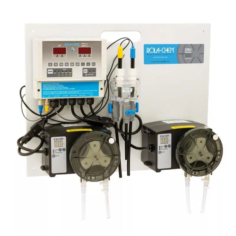 Digital pH/Dual ORP Salt Generator 555XXP Pool Controller With Two 38 GPD Pro 300 Chemical Pumps