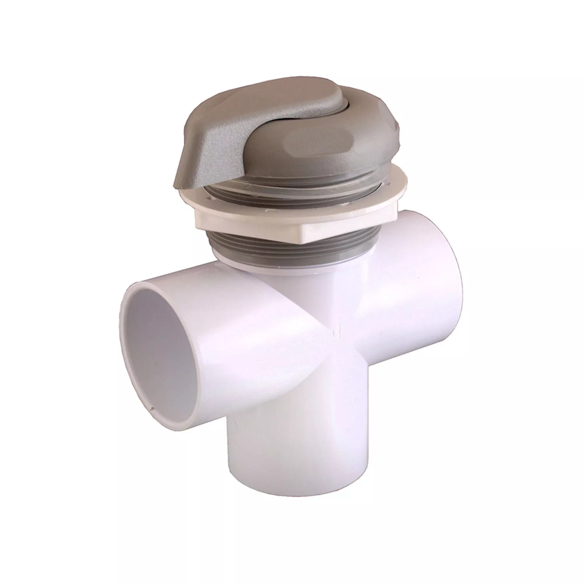 Diverter Valve, CMP, 3-Port, 2", Vertical, Top Access, 5-Scallop, Gray : 25048-019-000