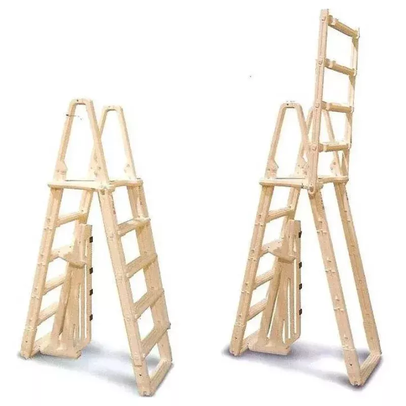 Evolution A-Frame 5-Step Above-ground Pool Ladder w- Barrier.