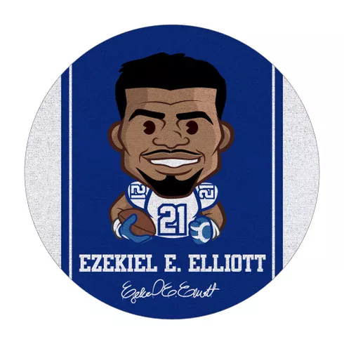 Ezekiel Elliott Players 63" Round Area Rug