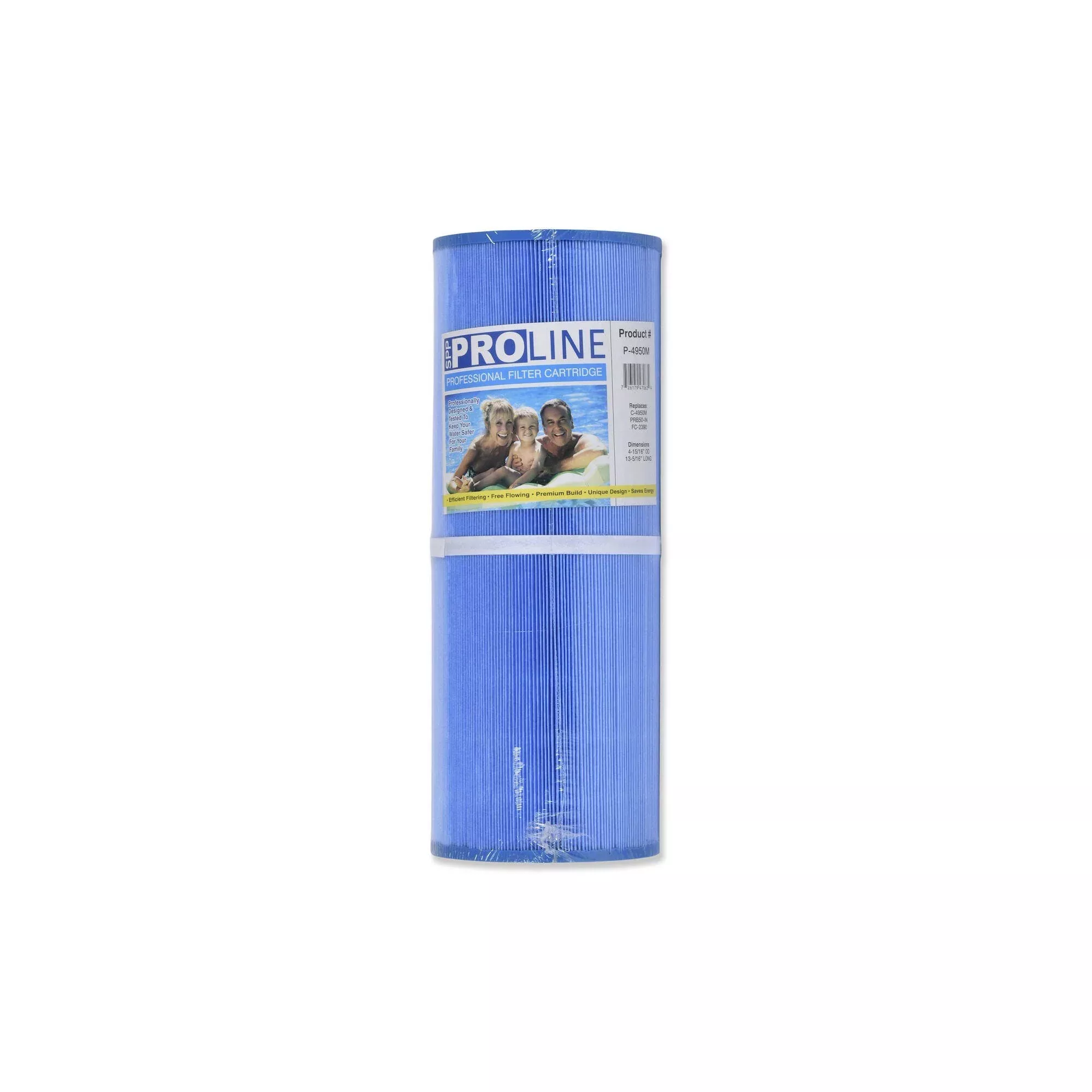 Filter Cartridge, Proline, Diameter: 4-15/16″, Length: 13-5/16″, Top: 2-1/8″ Open, Bottom: 2-1/8″ Open, 37 sq ft : P-4637