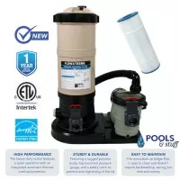 FLOWXTREME 90-SQ FT Above Ground Cartridge Filter System